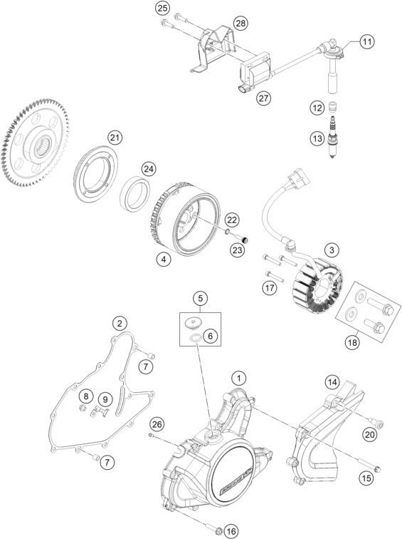 SYSTEME DE ALLUMAGE POUR RC 200 WHITE WO ABS BD 2019 EU