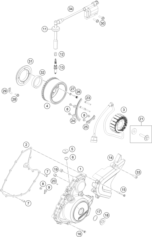 SYSTEME DE ALLUMAGE POUR RC 390 BLACK BD 2019 EU