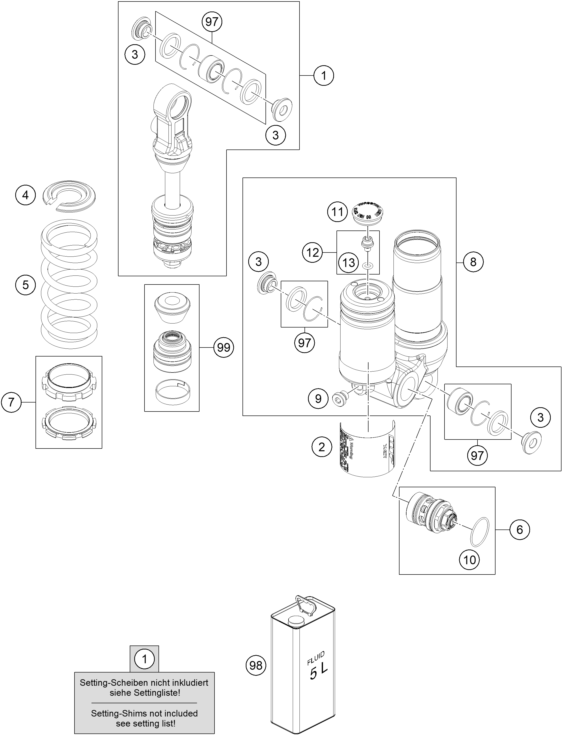 ARMORTISSEUR POUR 50 SX 2020 (EU)