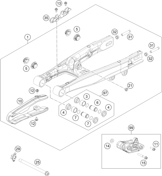 BRAS OSCILLANT POUR 50 SX 2022 EU