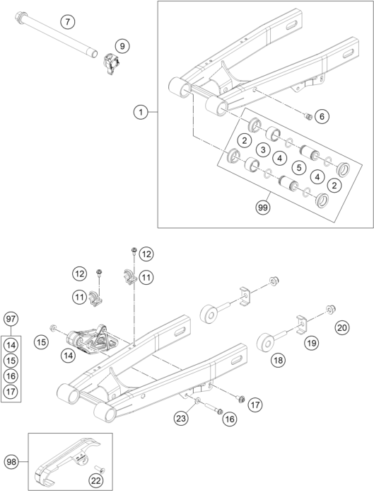 BRAS OSCILLANT POUR 50 SX MINI 2020 EU