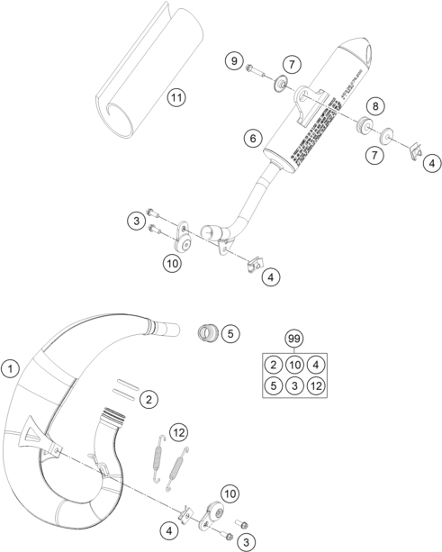 SYSTEME DECHAPPEMENT POUR 50 SX 2020 (EU)