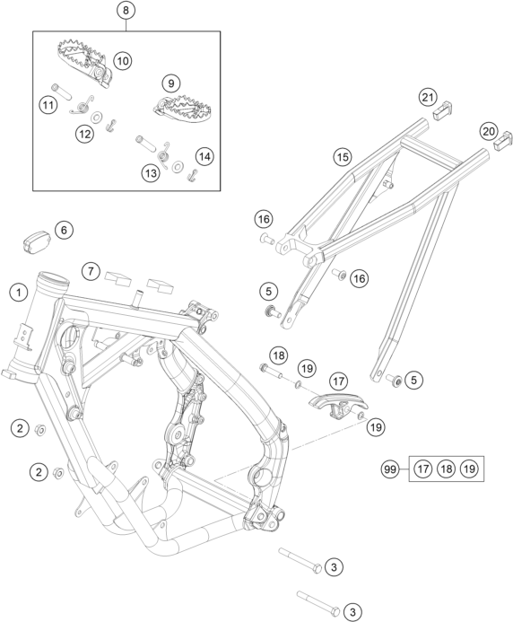 CADRE POUR 65 SX 2022 EU