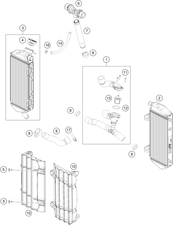 SYSTEME DE REFROIDISSEMENT POUR 150 EXC 2023 EU