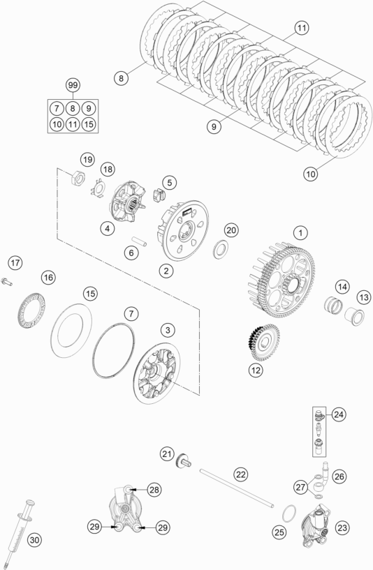 EMBRAYAGE POUR 300 EXC CKD 2021 (EU)