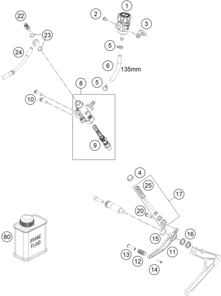 SYSTEME DE FREIN ARRIERE POUR RC4 R 2020