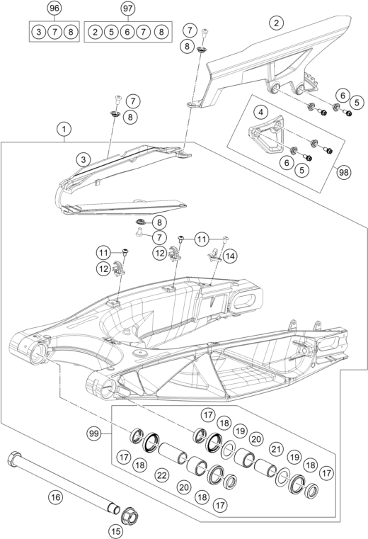 BRAS OSCILLANT POUR 1290 SUPER ADVENTURE R 2020 EU