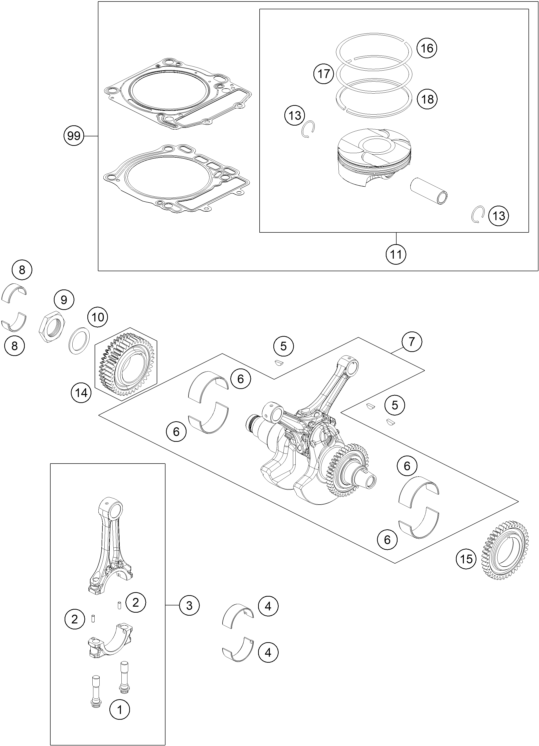 VILEBREQUIN PISTON POUR 1290 SUPER ADVENTURE R 2020 (EU)