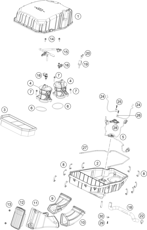 FILTRE A AIR POUR 1290 SUPER DUKE R BLACK 2023 EU