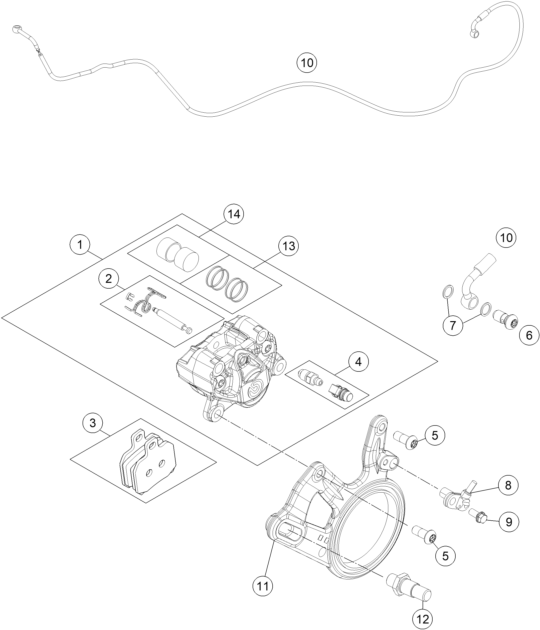 ETRIER DE FREIN ARRIERE POUR 1290 SUPER DUKE R BLACK 2020 EU