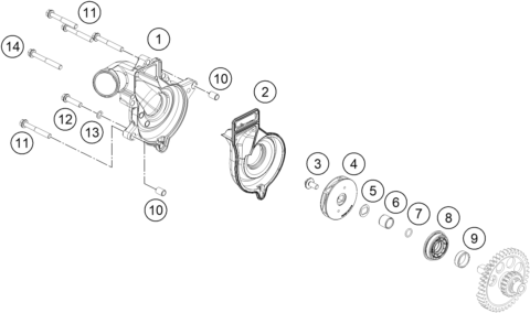 POMPE A EAU POUR 1290 SUPER ADVENTURE R 2021 (EU)