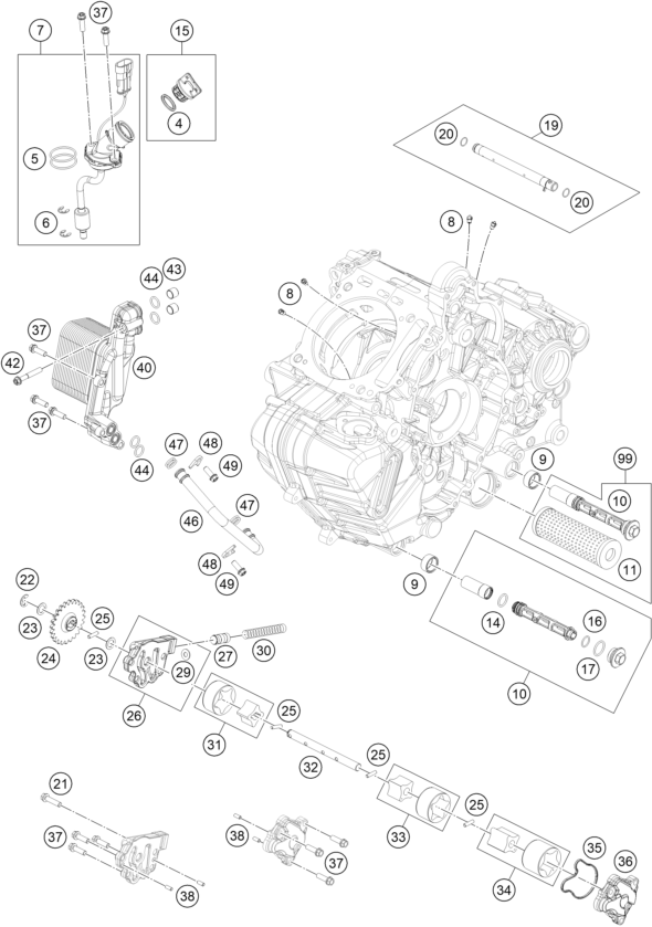 SYSTEME DE LUBRIFICATION POUR 1290 SUPER DUKE R BLACK 2023 EU