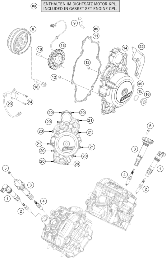 SYSTEME DE ALLUMAGE POUR 1290 SUPER DUKE GT ORANGE 2022 EU