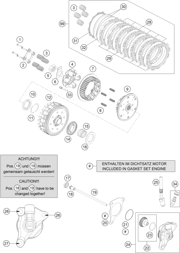 EMBRAYAGE POUR 690 ENDURO R 2020 EU