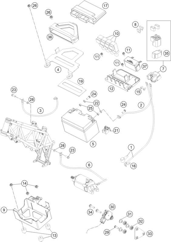 BATTERIE POUR 690 ENDURO R 2020 (EU)