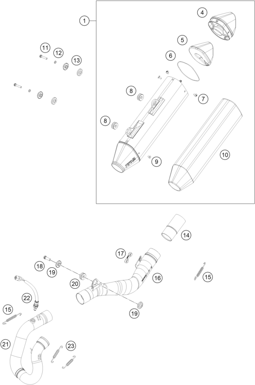 SYSTEME DECHAPPEMENT POUR 250 EXC F 2021 EU