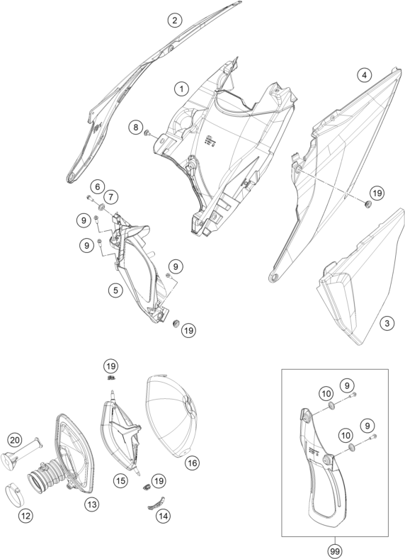 FILTRE A AIR POUR 250 EXC-F SIX DAYS 2022 (EU)