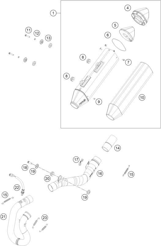 SYSTEME DECHAPPEMENT POUR 350 EXC F 2021 EU