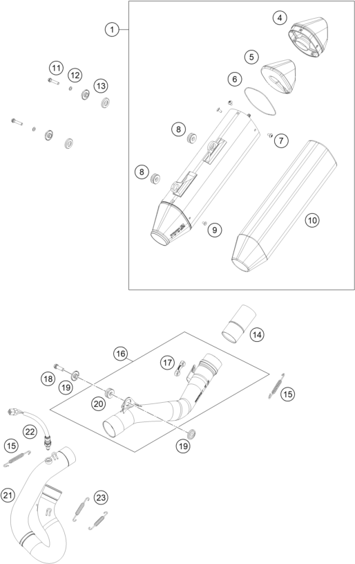 SYSTEME DECHAPPEMENT POUR 450 EXC F 2021 EU