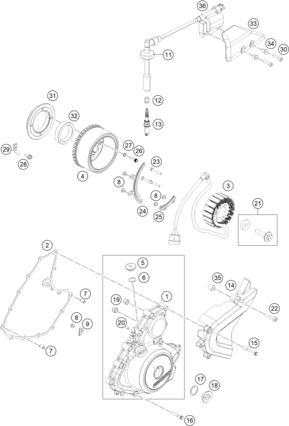 SYSTEME DE ALLUMAGE POUR 250 DUKE BLACK BD 2021 EU