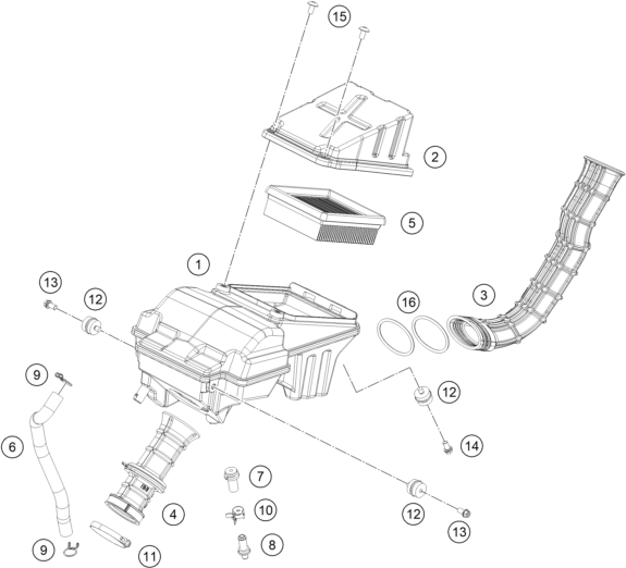 FILTRE A AIR POUR RC 125 GREY 2020 (EU)