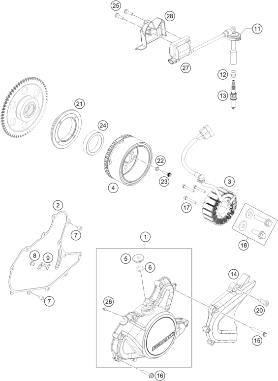 SYSTEME DE ALLUMAGE POUR RC 125 GREY 2020 EU