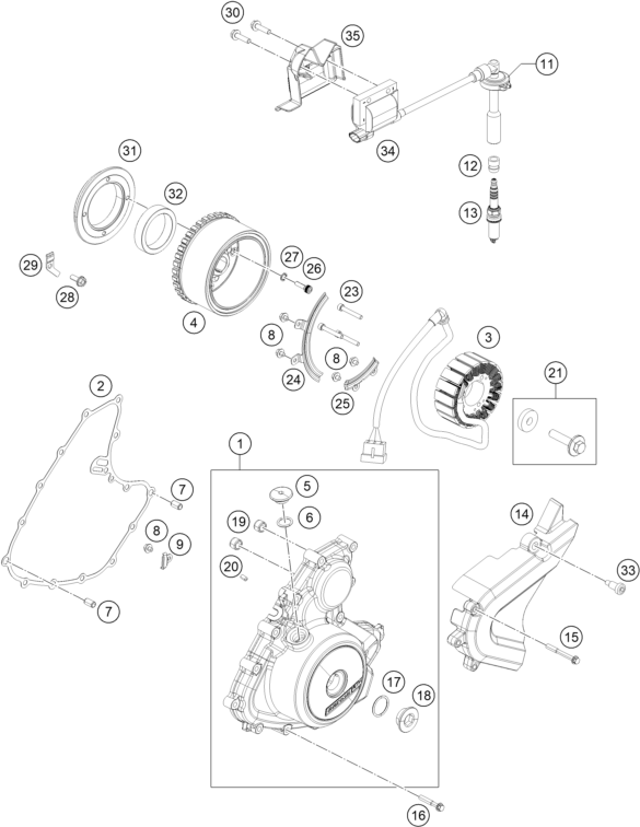 SYSTEME DE ALLUMAGE POUR RC 390 WHITE BD 2020 EU