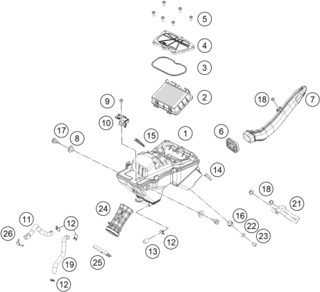 FILTRE A AIR POUR 390 ADVENTURE BLACK - B.D. 2022