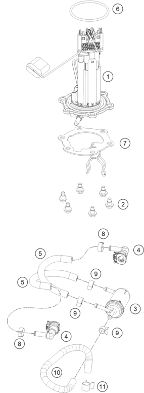 POMPE A ESSENCE POUR 250 ADVENTURE BLACK - B.D. 2021 (EU)