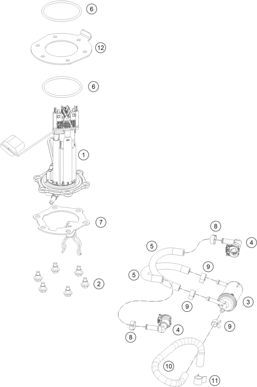 POMPE A ESSENCE POUR 250 ADVENTURE BLACK - B.D. 2020 (EU)