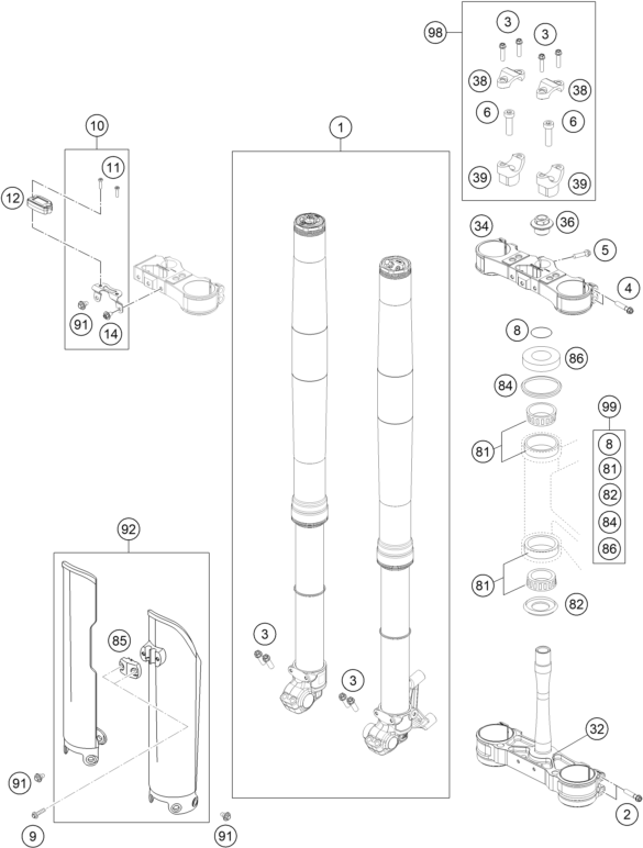 FOURCHE TELESCOPIQUE TE DE FOURCHE POUR 450 SMR 2022 (EU)