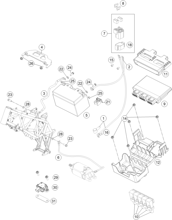 BATTERIE POUR 690 ENDURO R 2021 EU