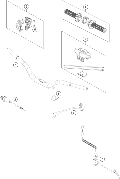 GUIDON ARMATURES POUR 50 SX 2021 EU