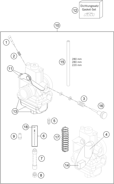 CARBURATEUR POUR 65 SX 2022 EU