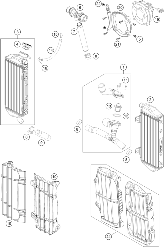 SYSTEME DE REFROIDISSEMENT POUR 300 EXC SIX DAYS TPI 2021 EU