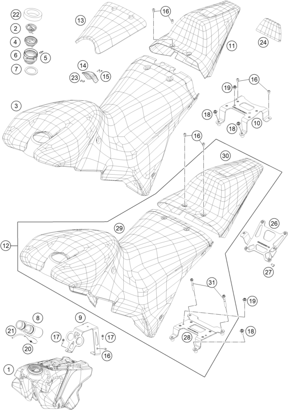 RESERVOIR SELLE POUR RC4 R 2020