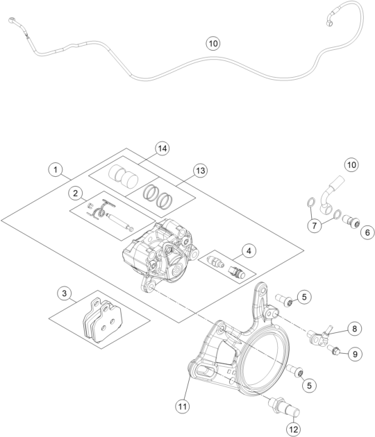ETRIER DE FREIN ARRIERE POUR 1290 SUPER DUKE RR 2021 EU
