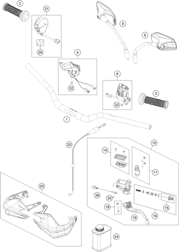 GUIDON ARMATURES POUR 1290 SUPER ADVENTURE R 2021 EU