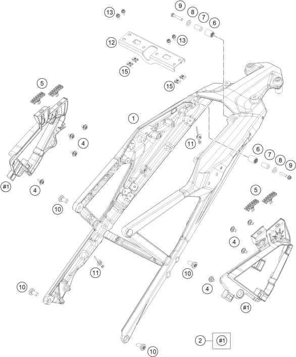BRAS ARRIERE POUR 1290 SUPER ADVENTURE R 2021 EU