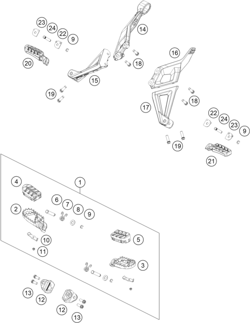 REPOSE PIEDS POUR 1290 SUPER ADVENTURE R 2021 EU