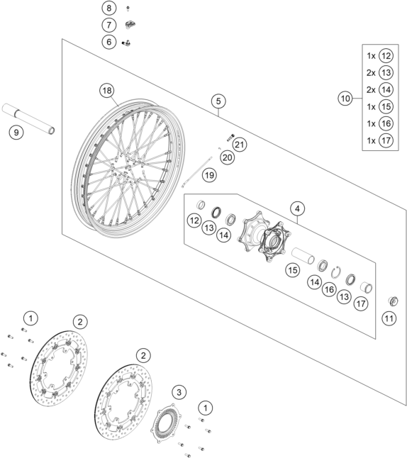 ROUE AVANT POUR 1290 SUPER ADVENTURE R 2021 (EU)