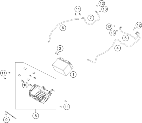 BATTERIE POUR 1290 SUPER ADVENTURE R 2022 (EU)