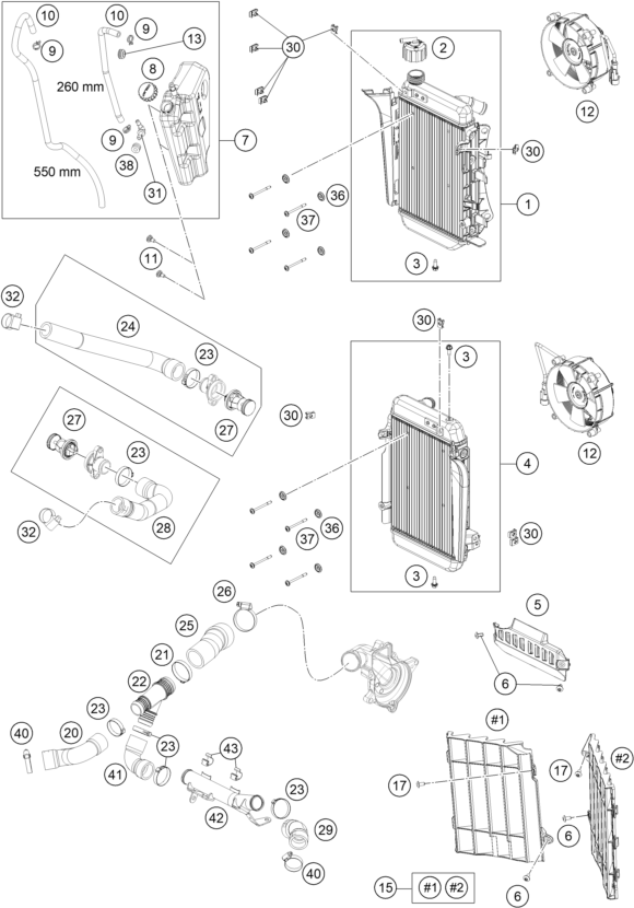 SYSTEME DE REFROIDISSEMENT POUR 1290 SUPER ADVENTURE R 2021 EU