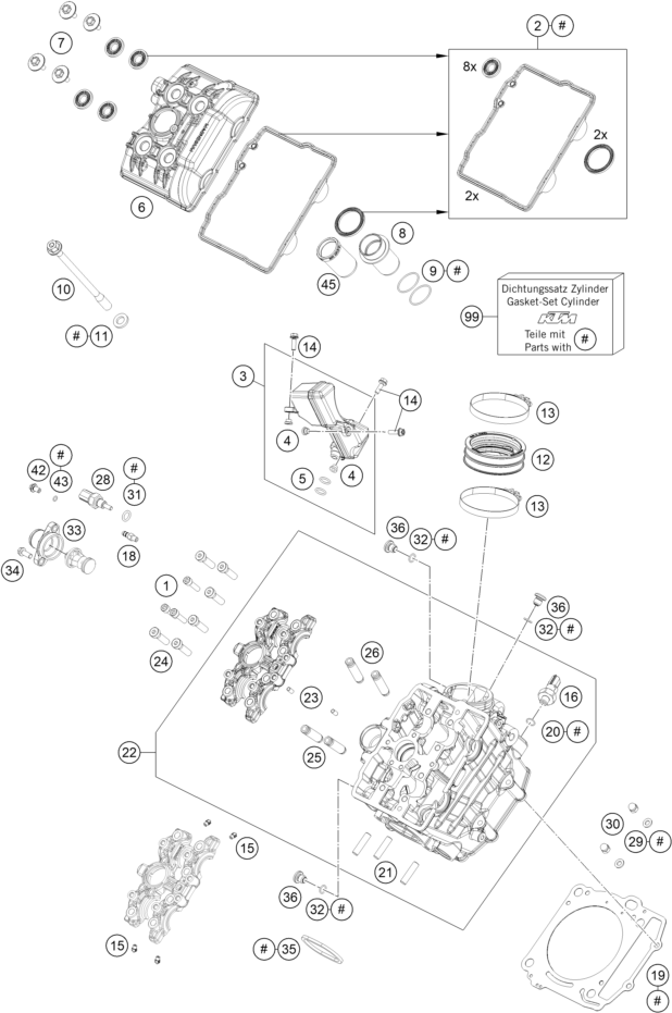 CULASSE AVANT POUR 1290 SUPER ADVENTURE R 2023 EU