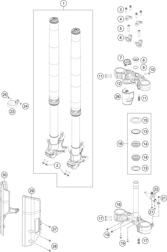 FOURCHE TELESCOPIQUE TE DE FOURCHE POUR 890 ADVENTURE R RALLY 2021 (EU)