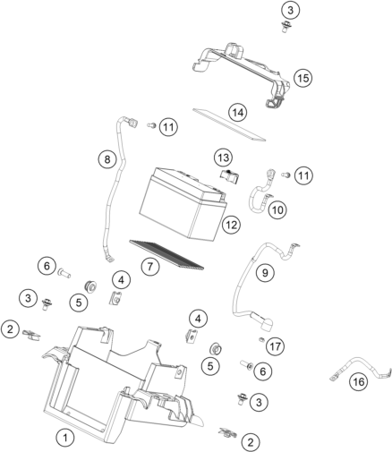 BATTERIE POUR 890 ADVENTURE BLACK 2021 EU