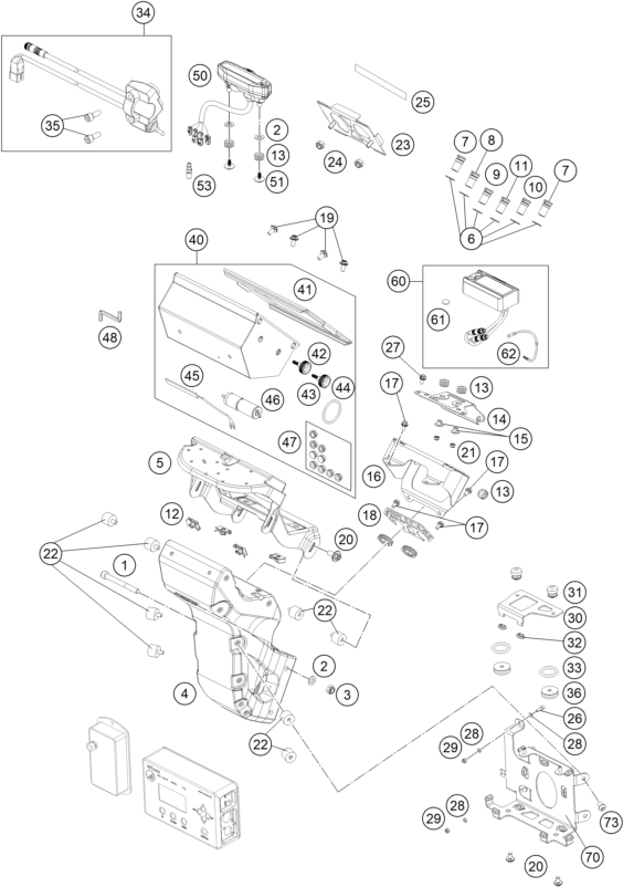 INSTRUMENTS SYSTEME DE VERROUILLAGE POUR 450 RALLY FACTORY REPLICA 2021 EU