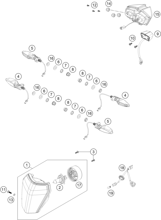 ECLAIRAGE POUR 690 ENDURO R 2021 (EU)