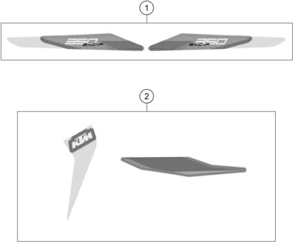 KIT DECO POUR 350 EXC F 2021 EU