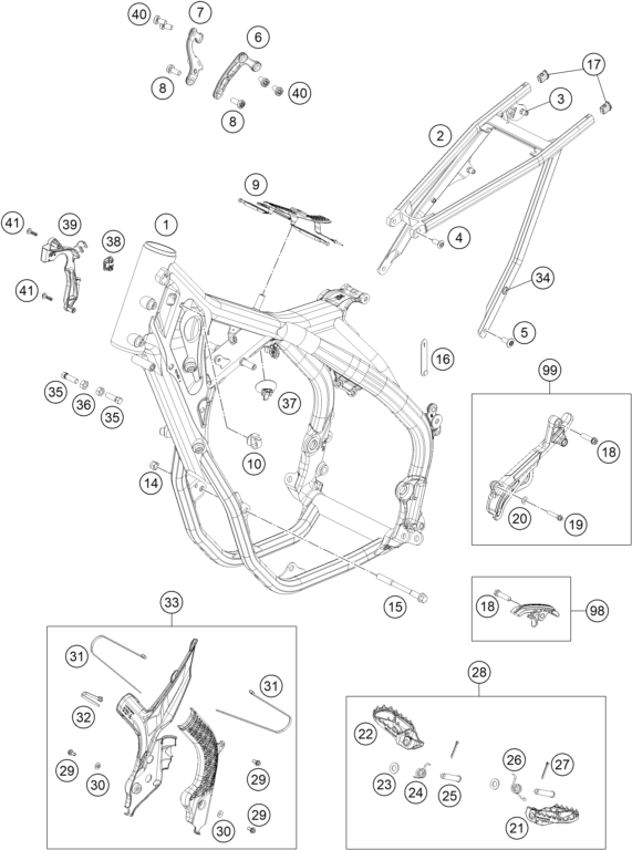 CADRE POUR 500 EXC-F 2023 (EU)